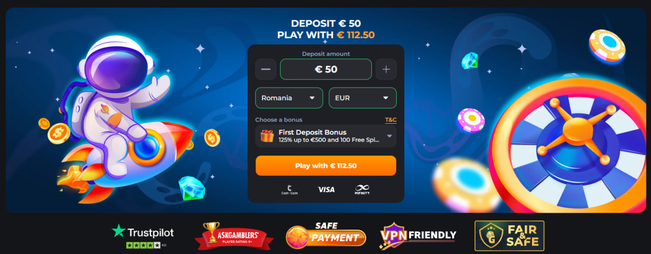 Cosmic Slots casino screenshot